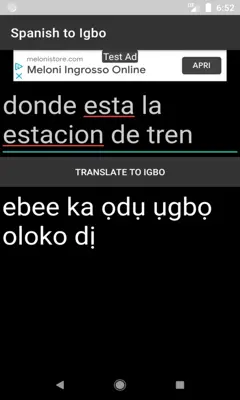 Spanish to Igbo Translator android App screenshot 0