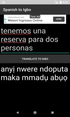 Spanish to Igbo Translator android App screenshot 1